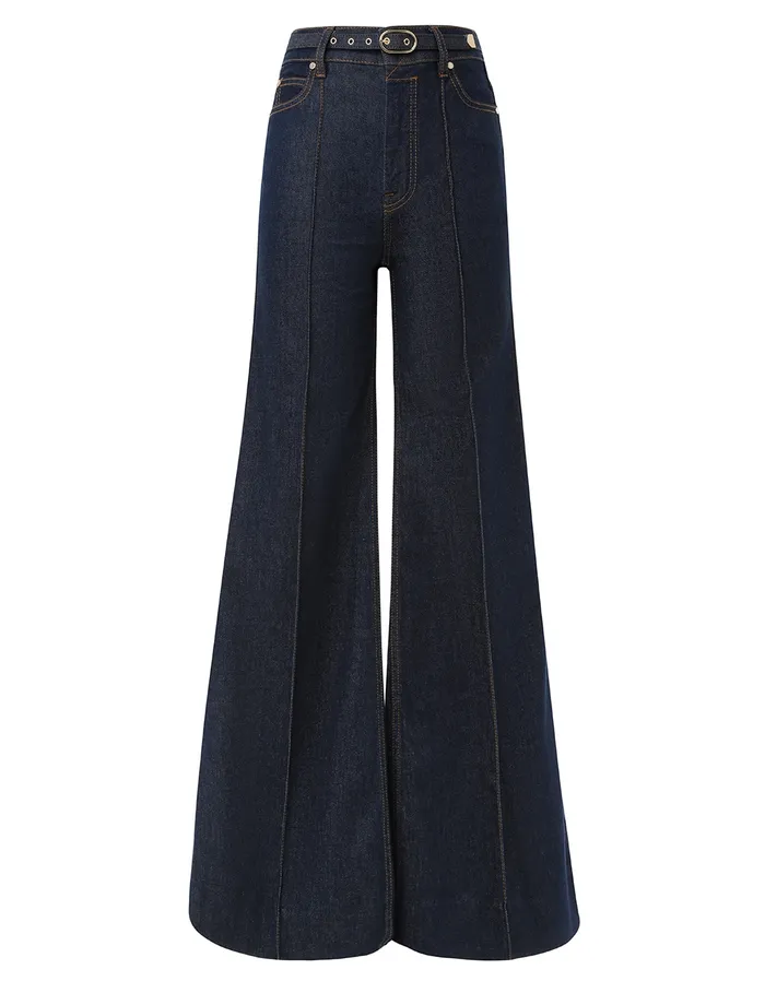 Women Zimmermann Clothing Illustration Wide Leg Jean Ink