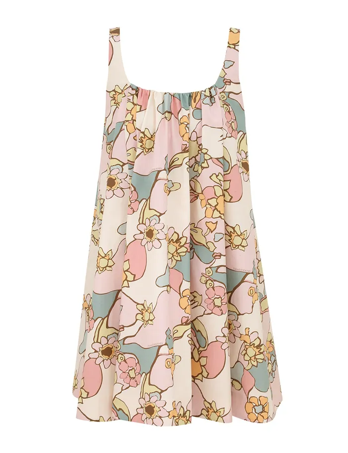 Women Zimmermann Clothing Maxine Mini Dress Pink Kaleidoscope Floral