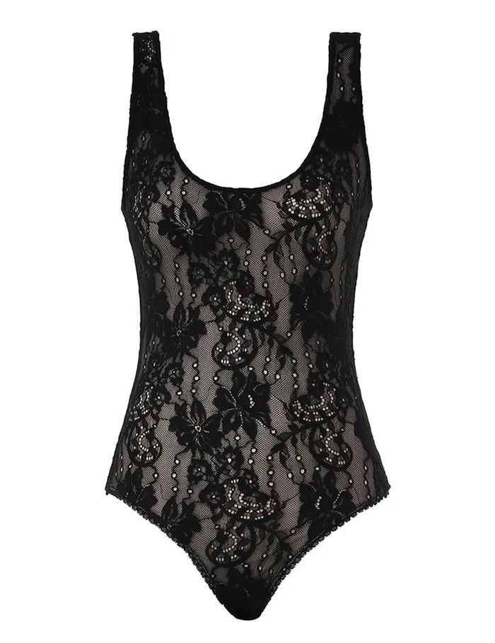 Women Zimmermann Clothing Scoop Neck Bodysuit Black