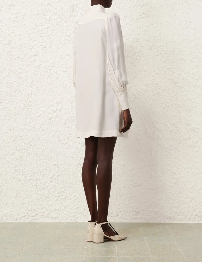 Women Zimmermann Clothing Utility Mini Dress Cream