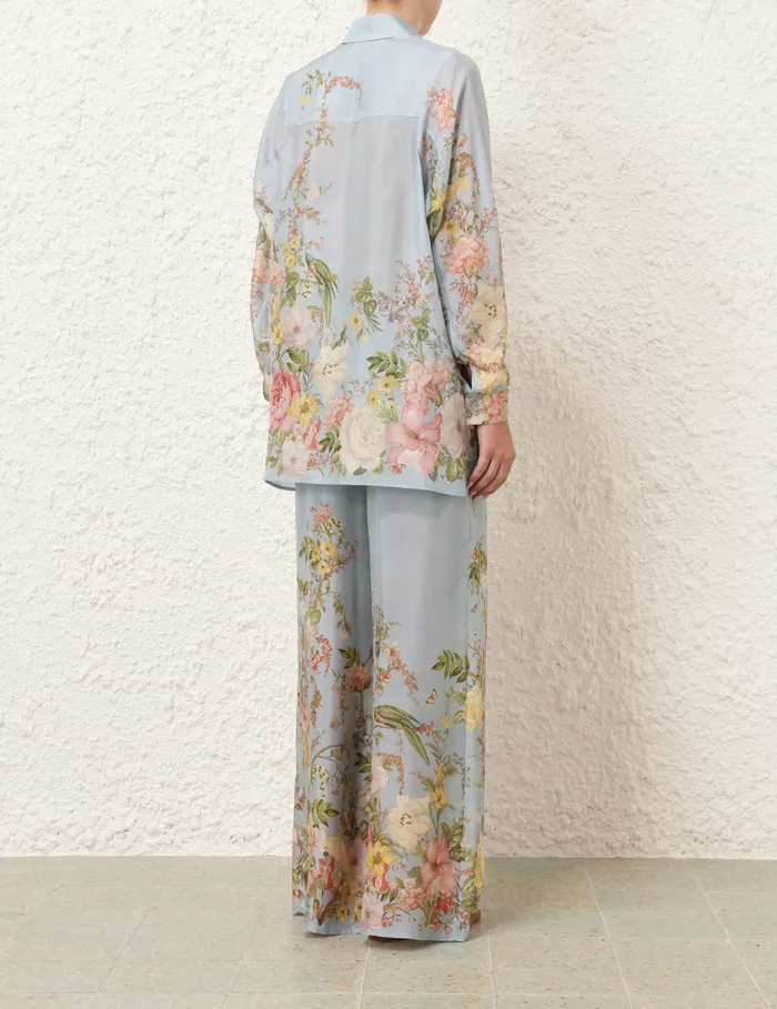 Women Zimmermann Clothing Waverly Relaxed Shirt Blue Floral