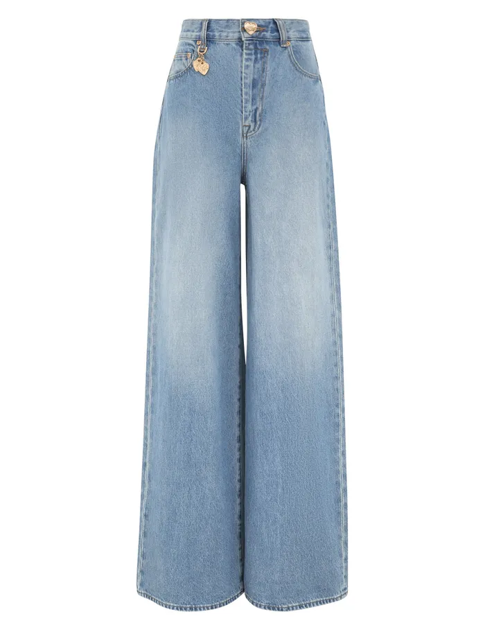 Women Zimmermann Denim Crush Straight Jean Blue Moon
