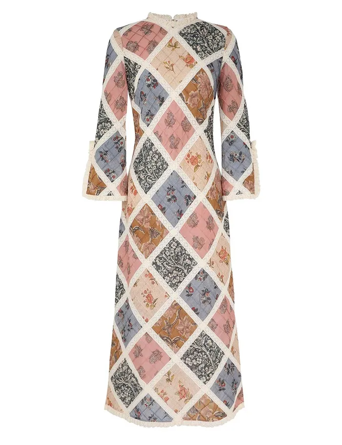 Women Zimmermann Dresses and Coverups Tallow Lace Trim Midi Dress Spliced