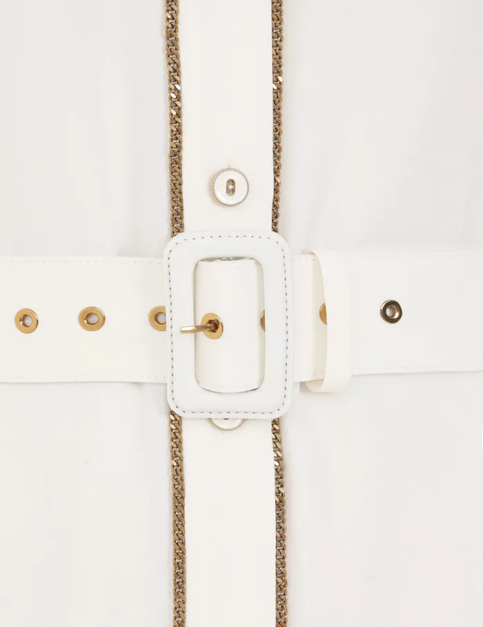 Women Zimmermann Dresses Chain Midi Dress Cream