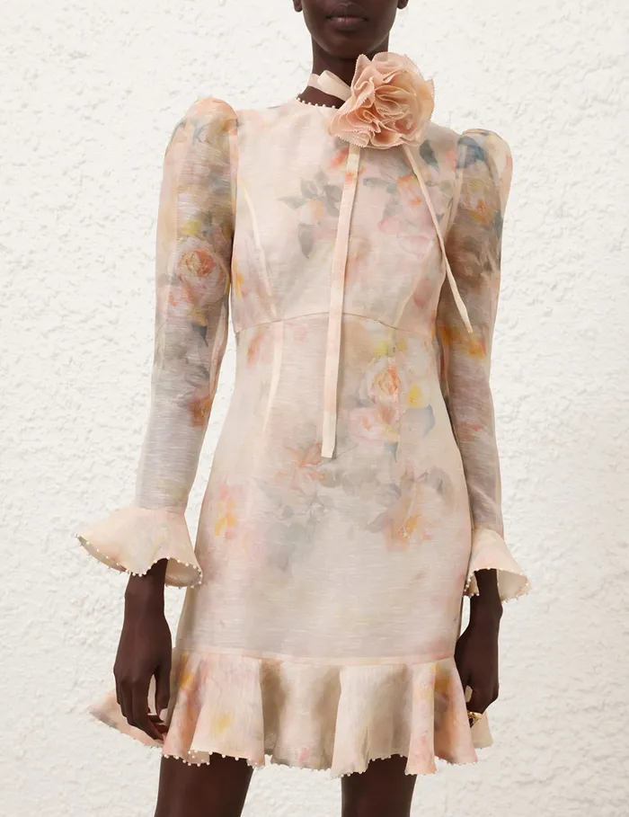 Women Zimmermann Dresses Crush Flower Mini Dress Ciara Floral