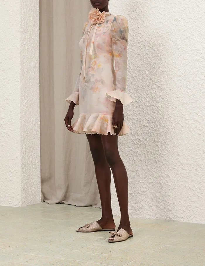 Women Zimmermann Dresses Crush Flower Mini Dress Ciara Floral