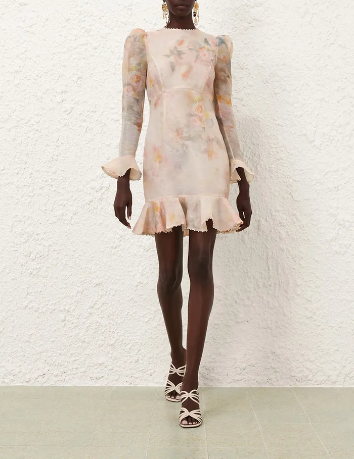 Women Zimmermann Dresses Crush Flower Mini Dress Ciara Floral