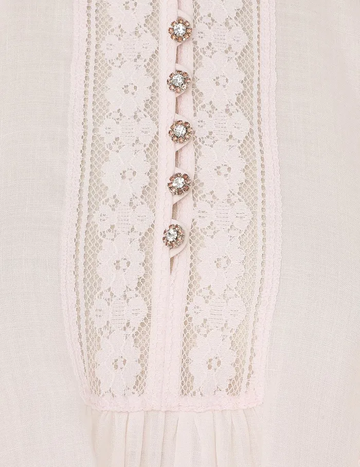 Women Zimmermann Dresses Crush Lace Billow Mini Dress Shell