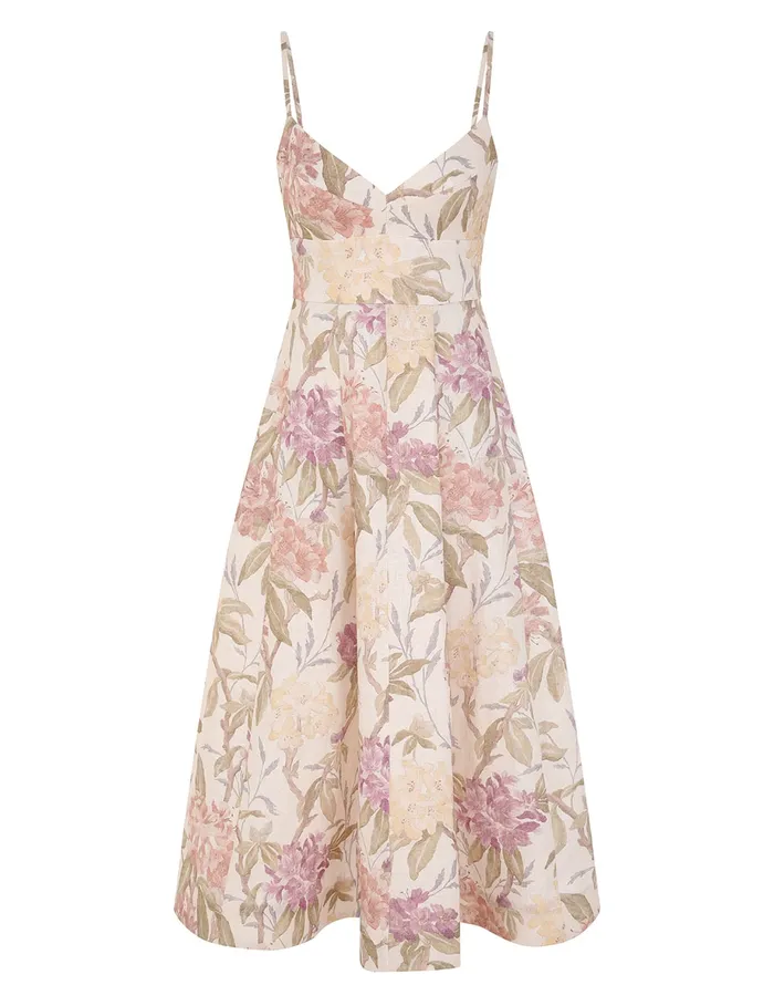 Women Zimmermann Dresses Illustration Picnic Dress Cream Inca Lily