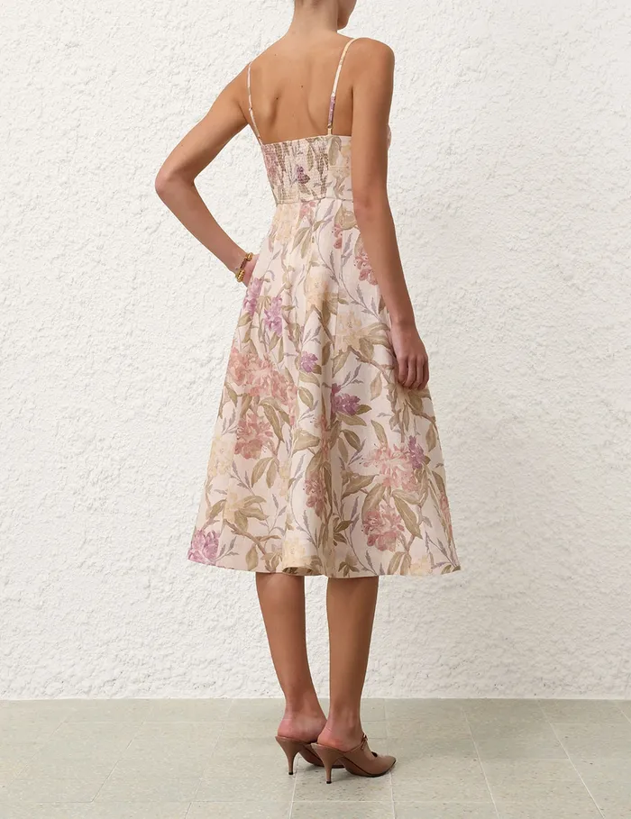 Women Zimmermann Dresses Illustration Picnic Dress Cream Inca Lily