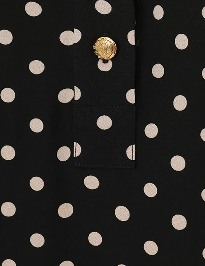 Women Zimmermann Dresses Utility Mini Dress Blackcream Dot
