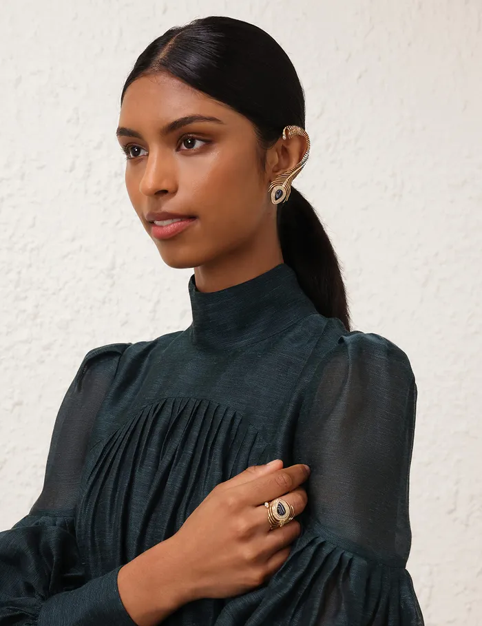 Women Zimmermann Earrings Muse Single Earcuff Goldonyx