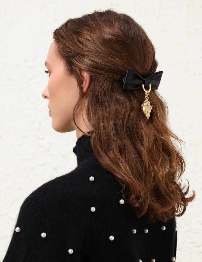 Women Zimmermann Hair Accessories Embellished Hair Barette Black