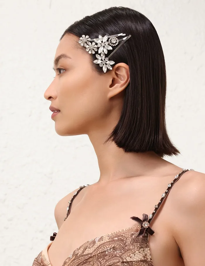 Women Zimmermann Hair Accessories Embellished Hair Pin Set Silverclear