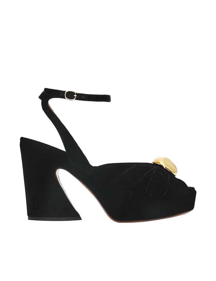 Women Zimmermann Heeled Sandals Gleam Sandal 120 Black