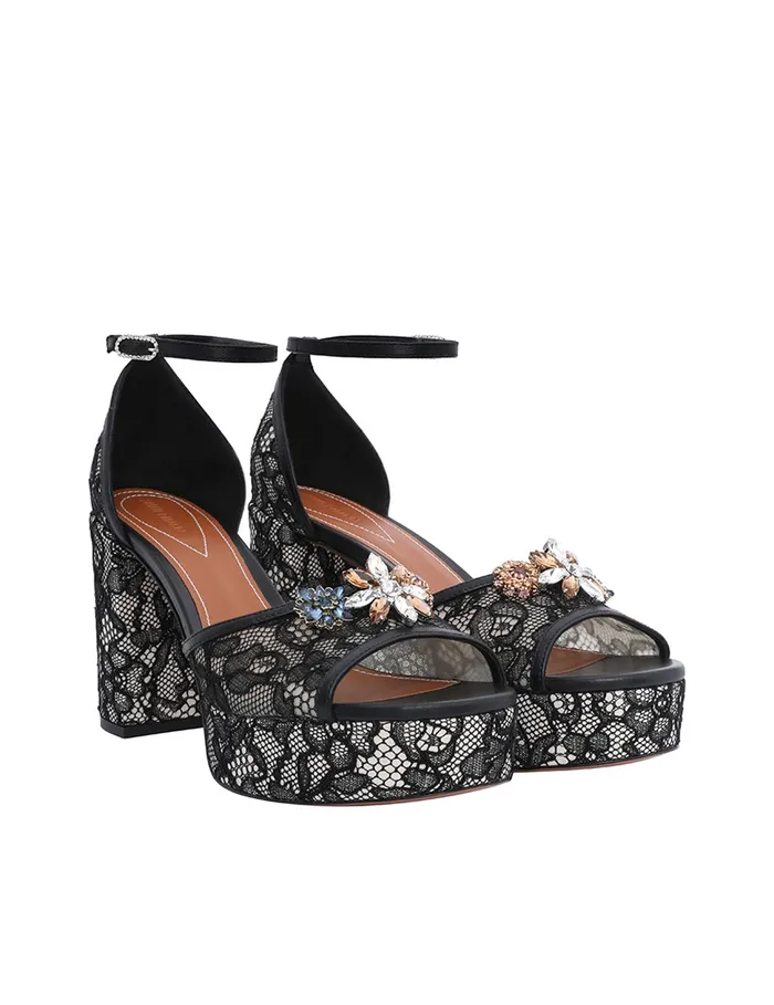 Women Zimmermann Heeled Sandals Pixie Sandal 100 Black