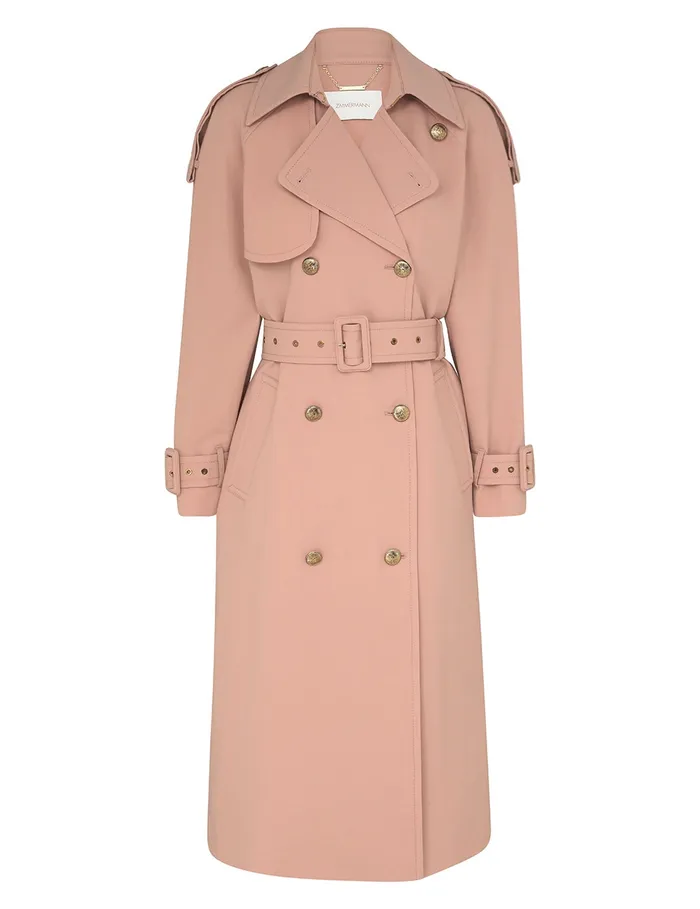 Women Zimmermann Jackets and Coats Illustration Trench Coat Biscuit
