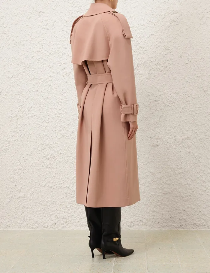 Women Zimmermann Jackets and Coats Illustration Trench Coat Biscuit