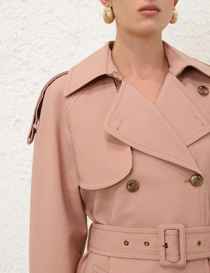 Women Zimmermann Jackets and Coats Illustration Trench Coat Biscuit