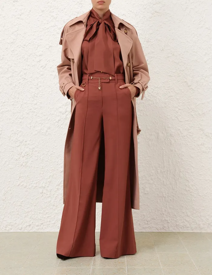 Women Zimmermann Jackets and Coats Illustration Trench Coat Biscuit