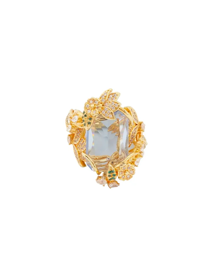 Women Zimmermann Jewellery Bloom Cocktail Ring Goldmulti