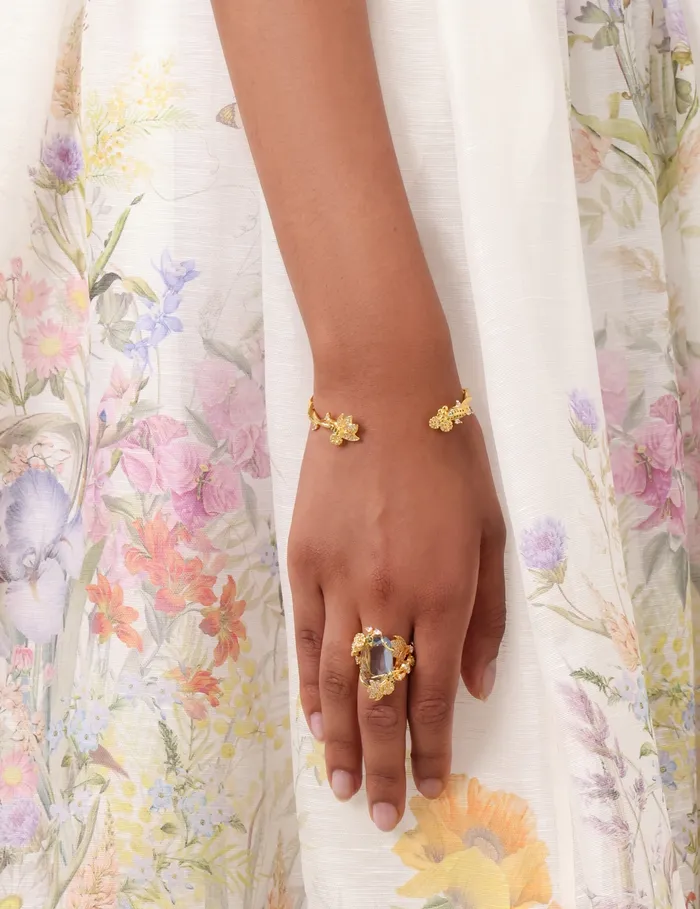 Women Zimmermann Jewellery Bloom Cocktail Ring Goldmulti