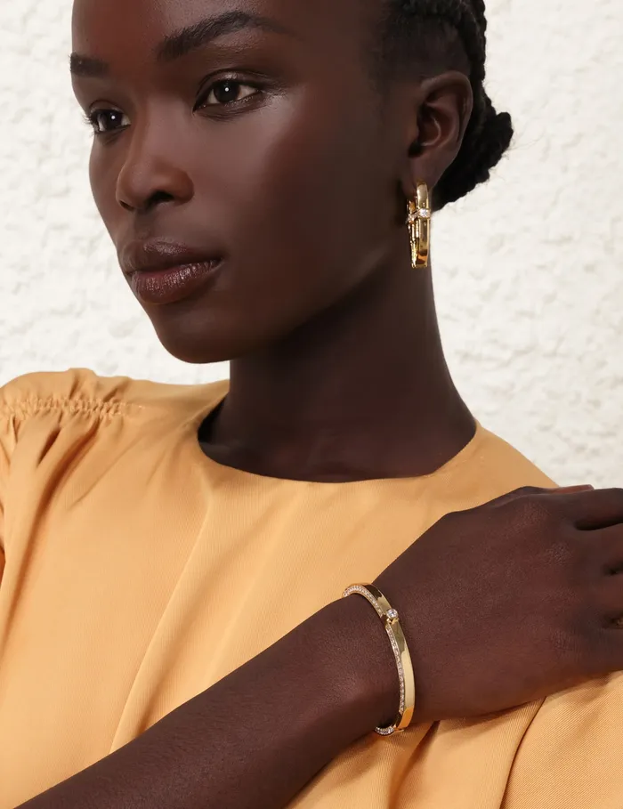 Women Zimmermann Jewellery Halo Oval Hoops Gold