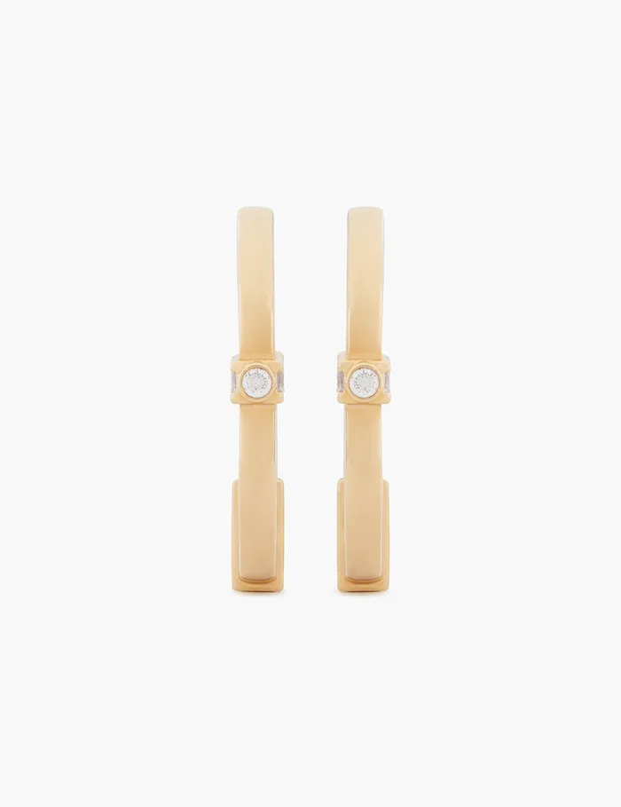 Women Zimmermann Jewellery Halo Oval Hoops Gold