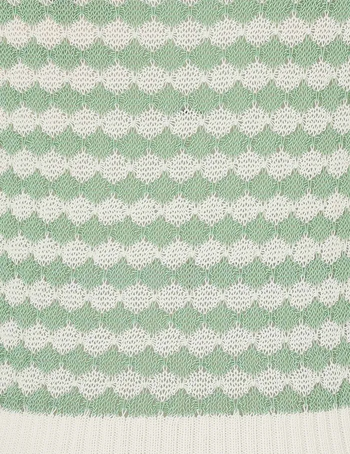 Women Zimmermann Knitwear Everley Scallop Knit Polo Tee Greencream
