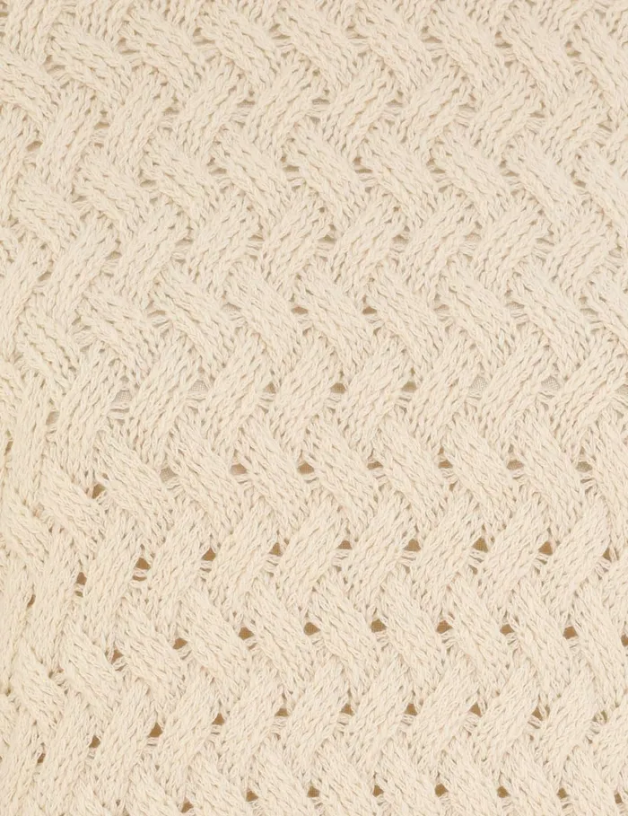 Women Zimmermann Knitwear Illustration Textured Dress Cream