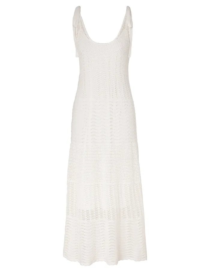Women Zimmermann Knitwear Lightburst Textured Dress Ivory