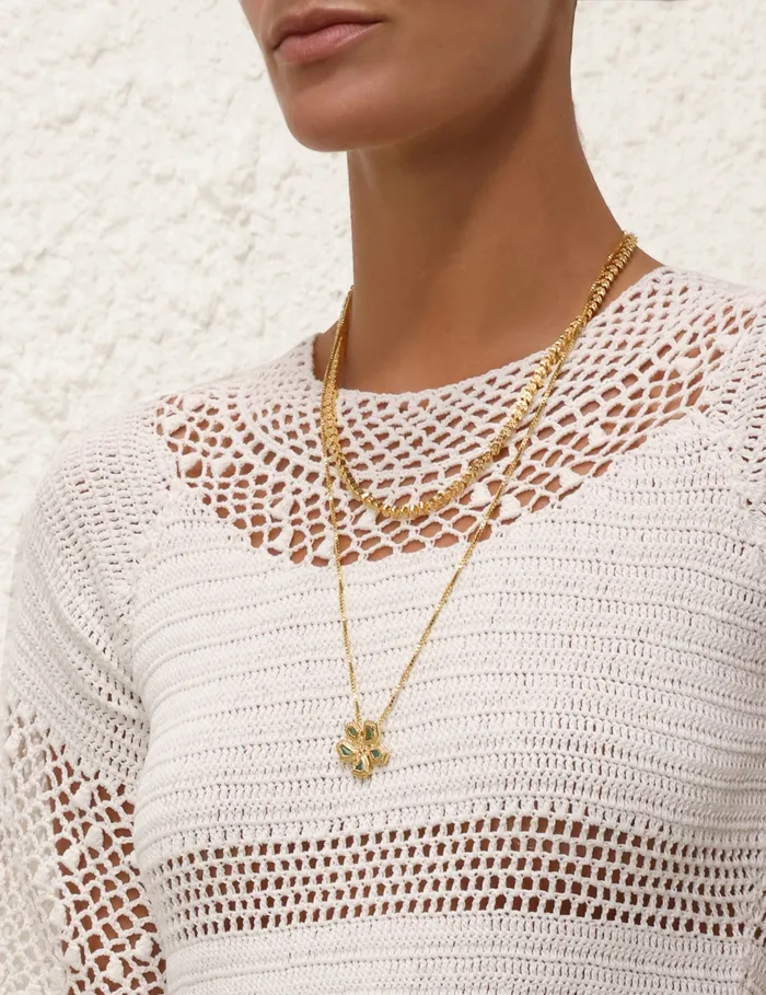 Women Zimmermann Knitwear Ottie Crochet Top Ivory