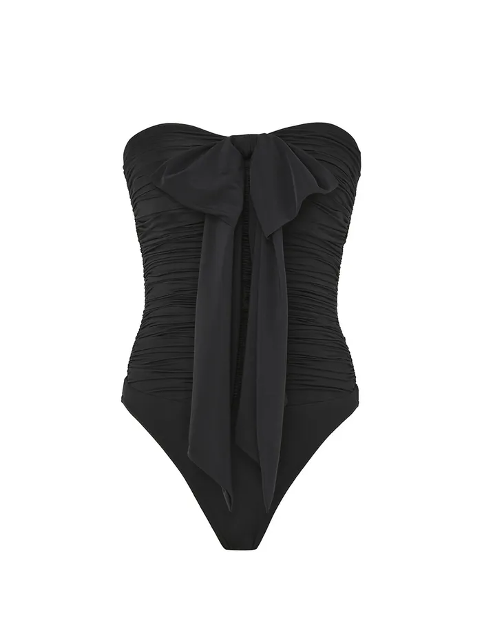 Women Zimmermann One Pieces Halliday Drape Bow 1pc Noir
