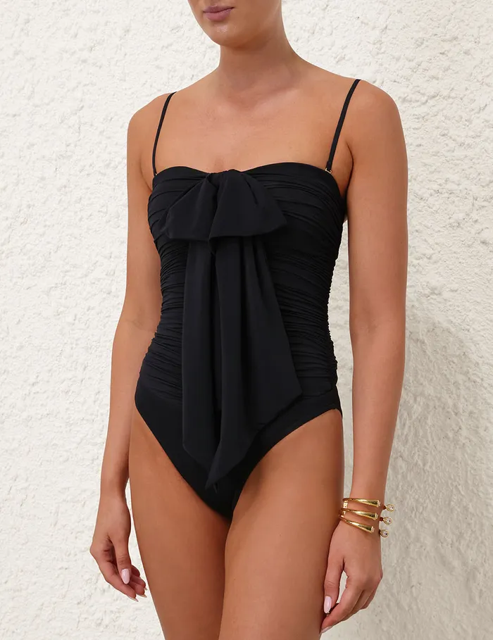 Women Zimmermann One Pieces Halliday Drape Bow 1pc Noir