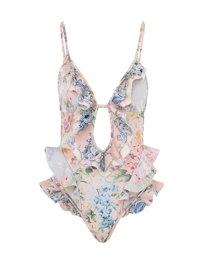 Women Zimmermann One Pieces Halliday Waterfall Frill 1pc Spliced