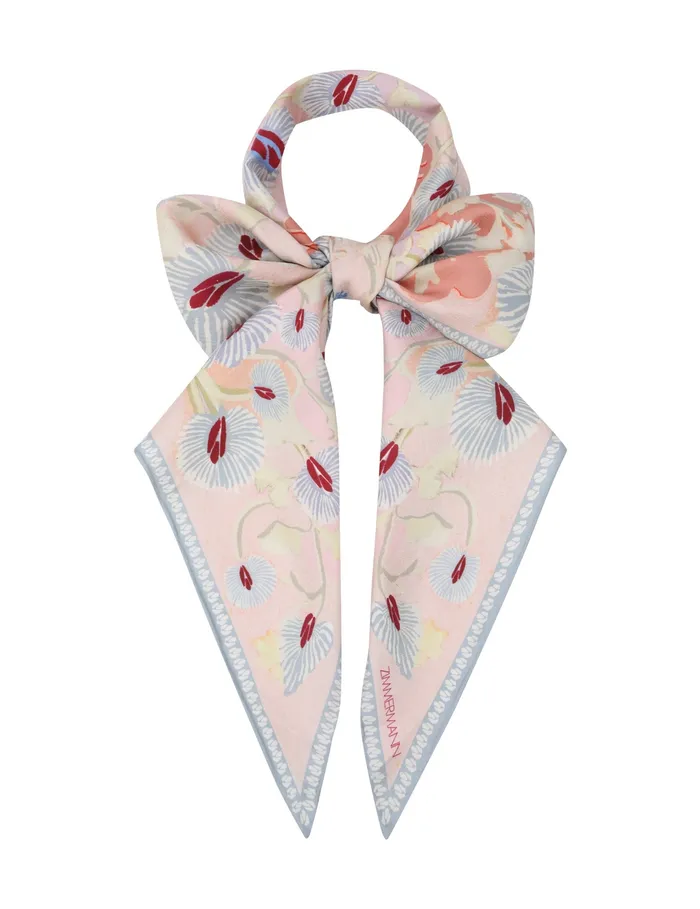 Women Zimmermann Scarves Printed Silk Neck Scarf Pastel Pod