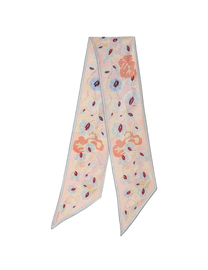 Women Zimmermann Scarves Printed Silk Neck Scarf Pastel Pod