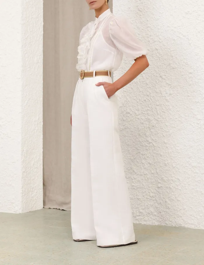 Women Zimmermann Shorts and Pants Acacia Flare Pant Ivory
