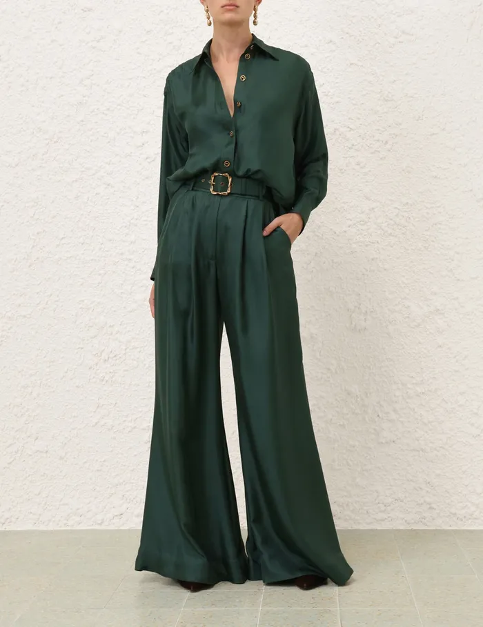 Women Zimmermann Shorts and Pants Pavilion Double Tuck Pant Pine