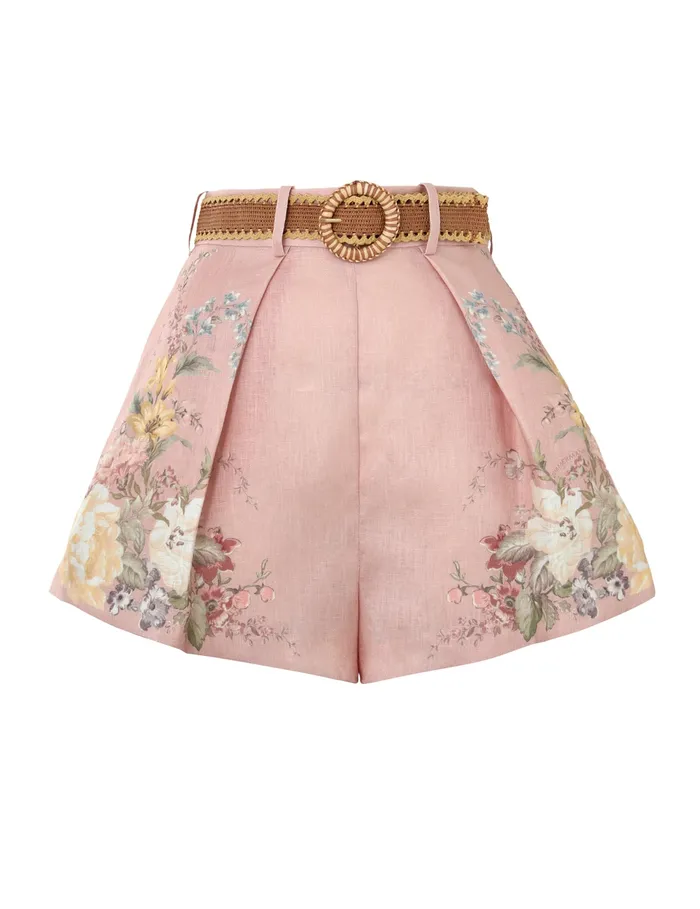 Women Zimmermann Shorts and Pants Waverly Tuck Short Pink Floral