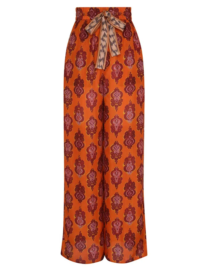 Women Zimmermann Shorts and Pants Wylie Relaxed Pant Sunset Ikat
