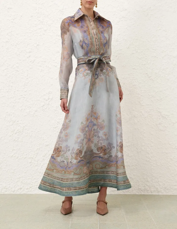 Women Zimmermann Skirts Eden Maxi Skirt Blue Paisley