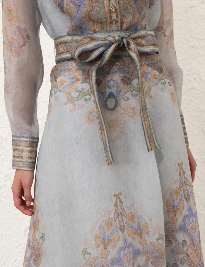 Women Zimmermann Skirts Eden Maxi Skirt Blue Paisley