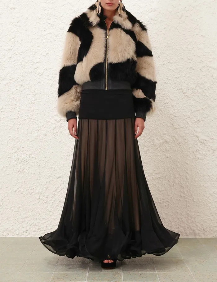 Women Zimmermann Skirts Illustration Flounce Skirt Black