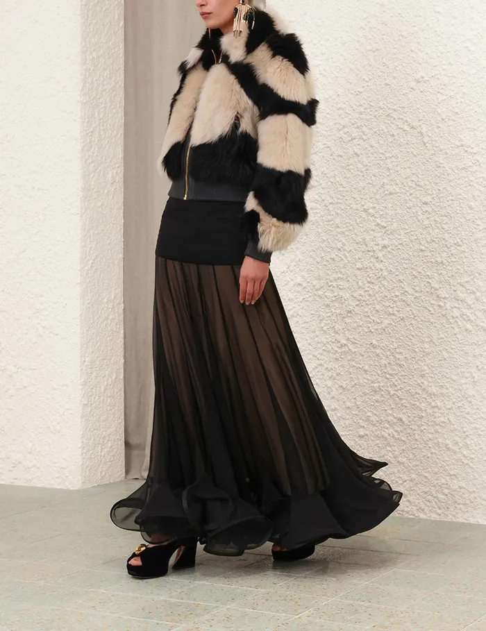 Women Zimmermann Skirts Illustration Flounce Skirt Black