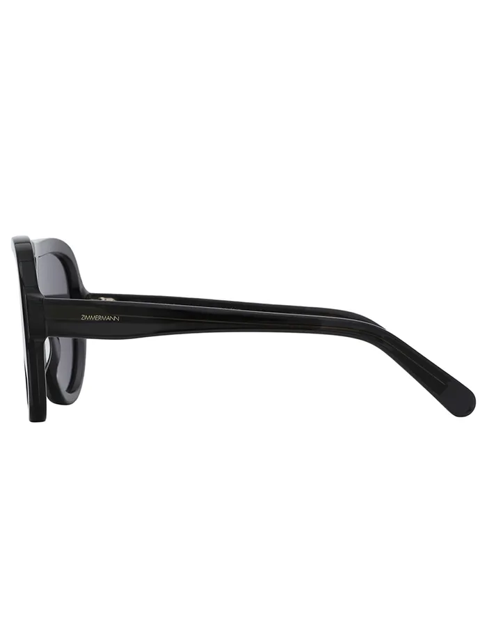 Women Zimmermann Sunglasses Coaster Mask Black