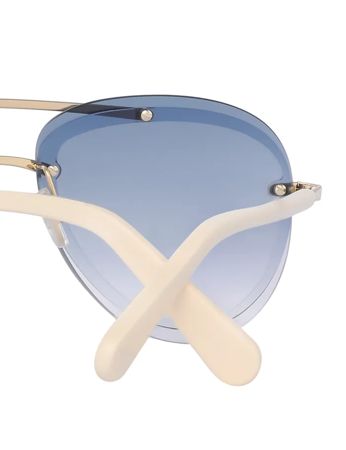 Women Zimmermann Sunglasses Gleam Aviator Denim