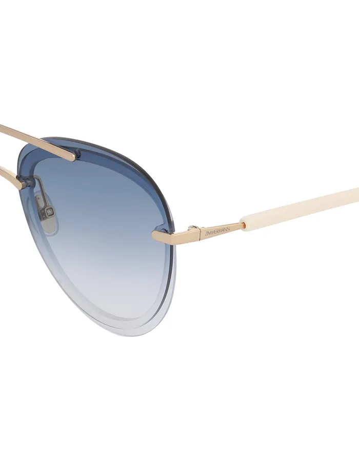 Women Zimmermann Sunglasses Gleam Aviator Denim