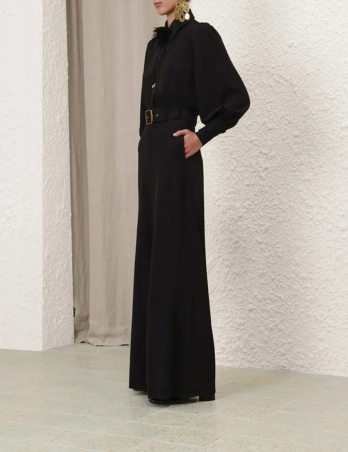 Women Zimmermann Tops Blouson Shirt Black