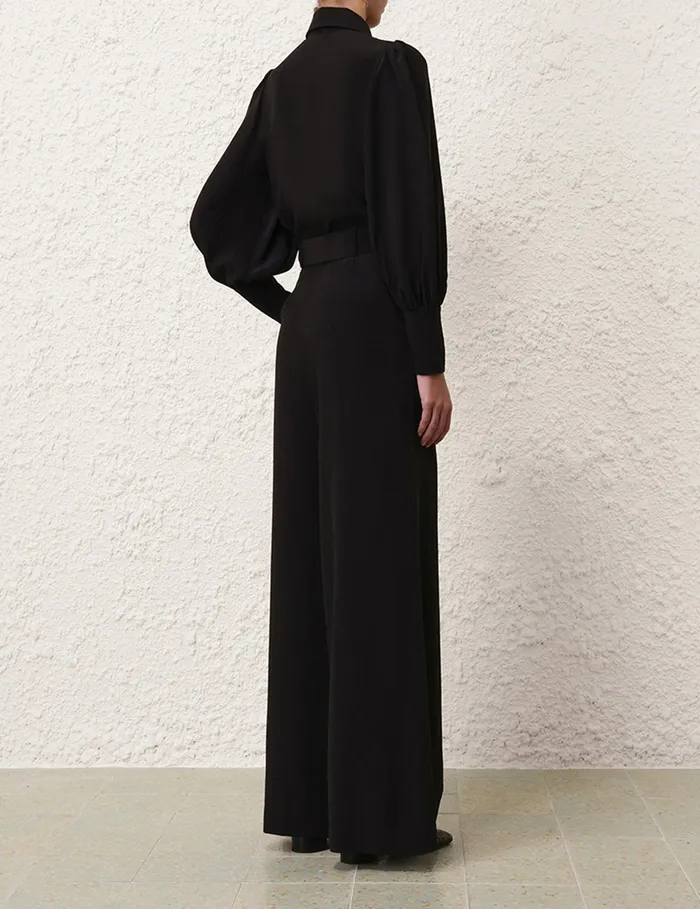 Women Zimmermann Tops Blouson Shirt Black